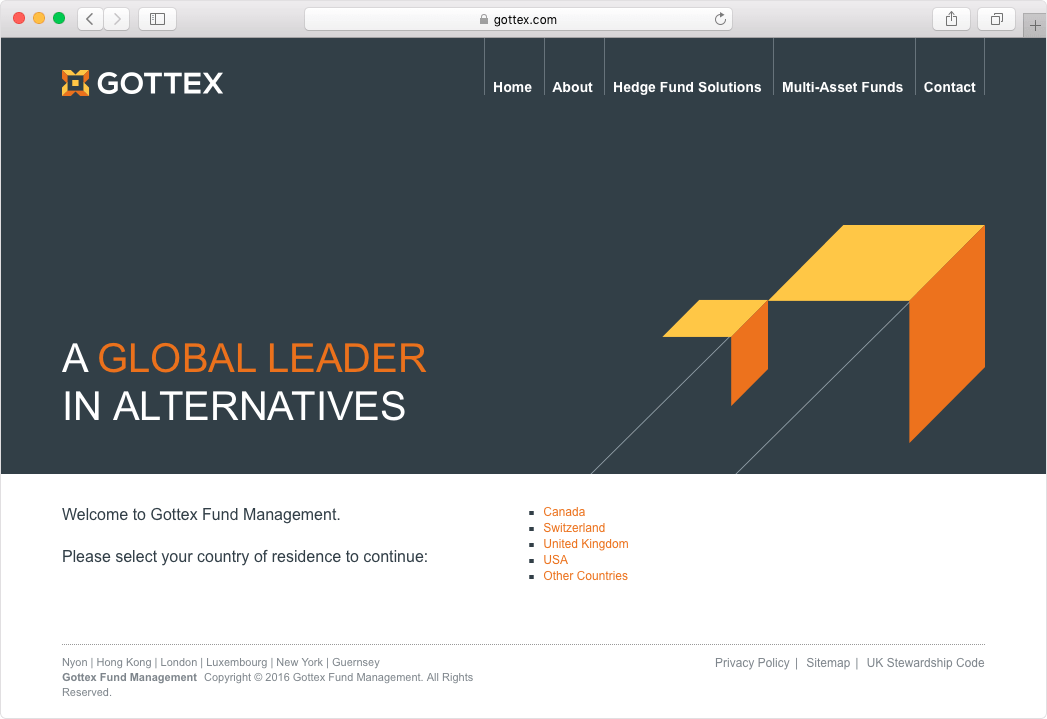 Gottex website screenshot