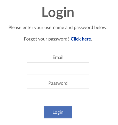 Picture of a login form